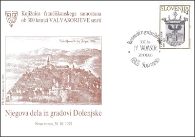 300 LET J. V. VALVASOR RAZSTAVA DEL IN GRADOVI DOLENJSKE